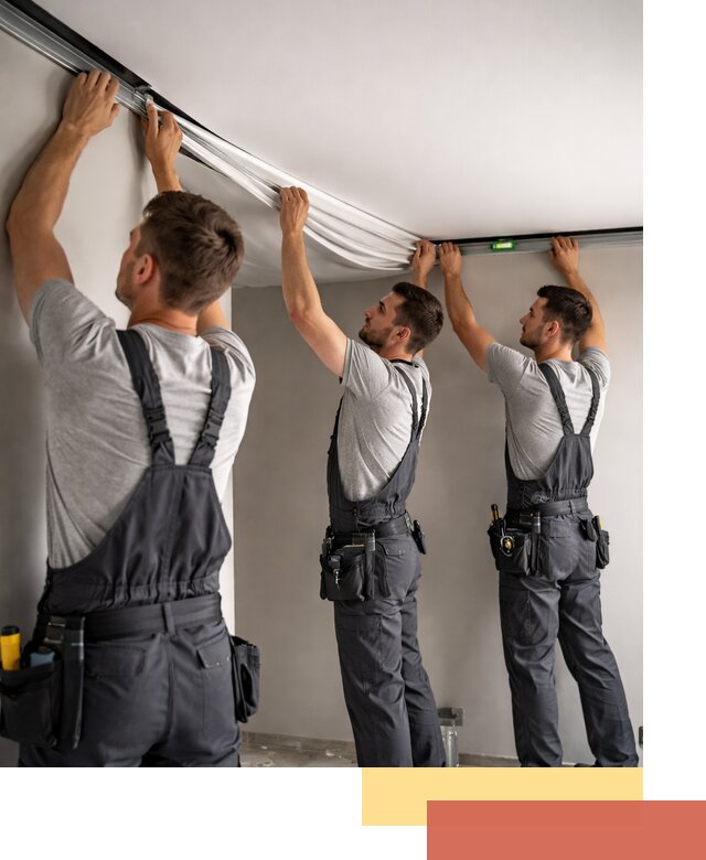 Теневые натяжные потолки в Магадане: монтаж и отделка быстро и качественно