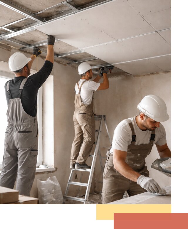 Одноуровневый потолок из гипсокартона в Магадане — монтаж и отделка