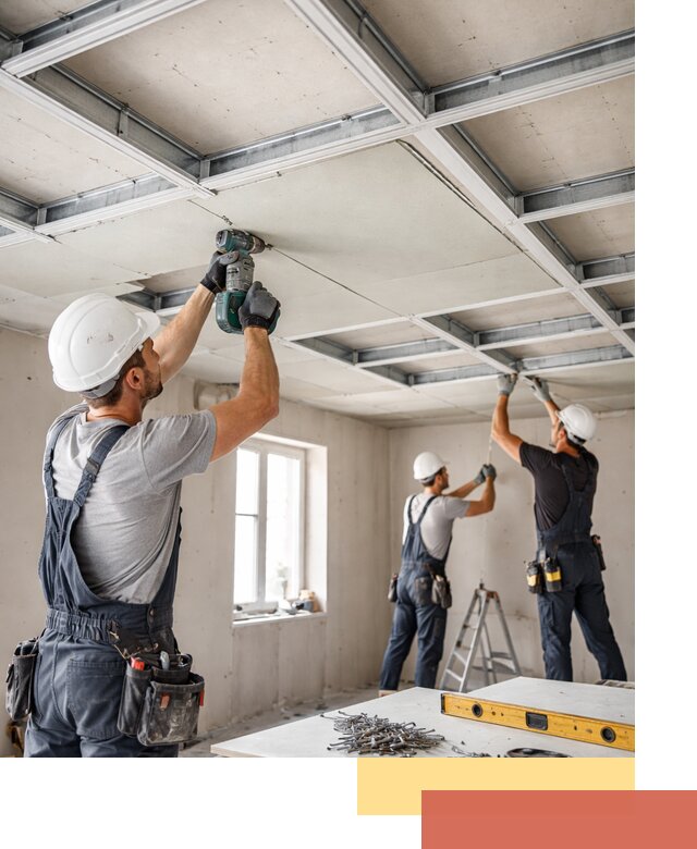 Кессонный потолок из гипсокартона под ключ в Магадане