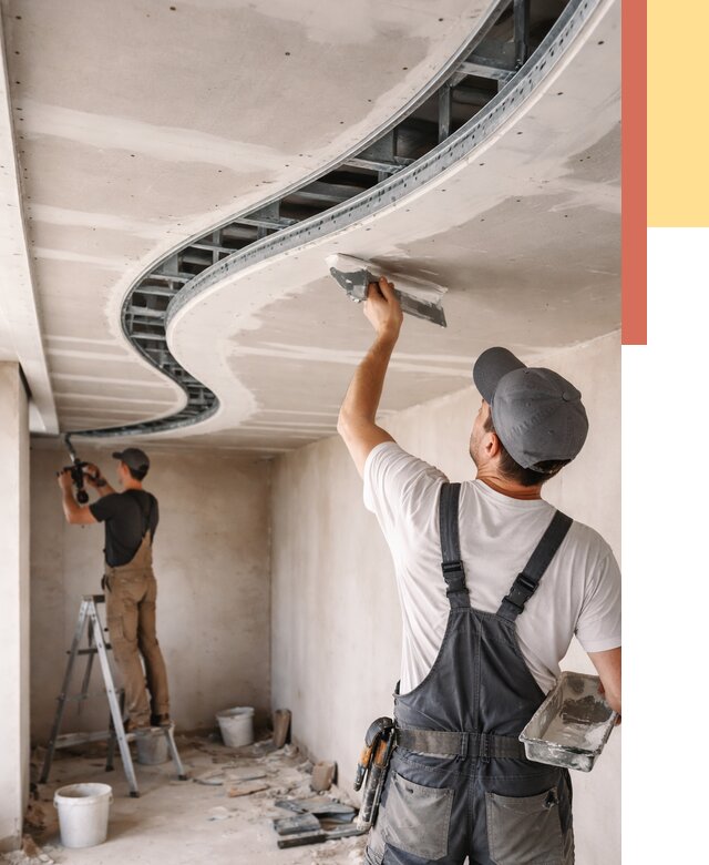 Криволинейный потолок из гипсокартона в Магадане от 2147 руб./м2 | ОТДЕЛОЧНИК-Мгд