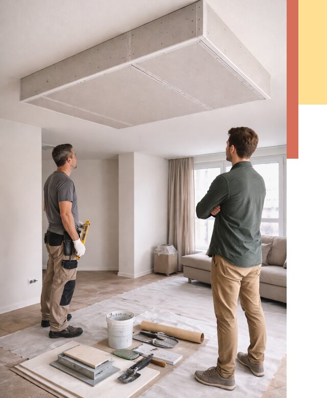 Короб на потолке из гипсокартона в Магадане от 2249 руб. — монтаж и услуги под ключ | ОТДЕЛОЧНИК-Мгд