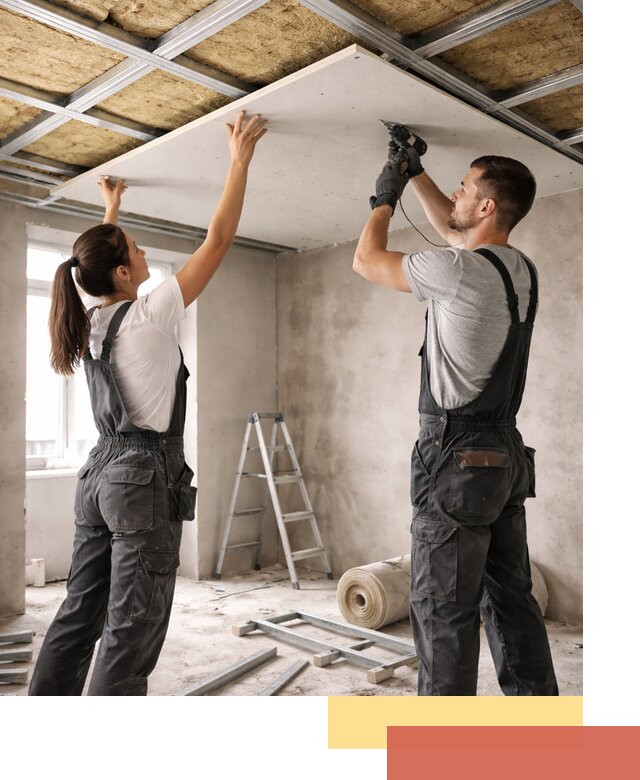 Звукоизоляция потолка из ГКЛ в Магадане профессионально и надежно