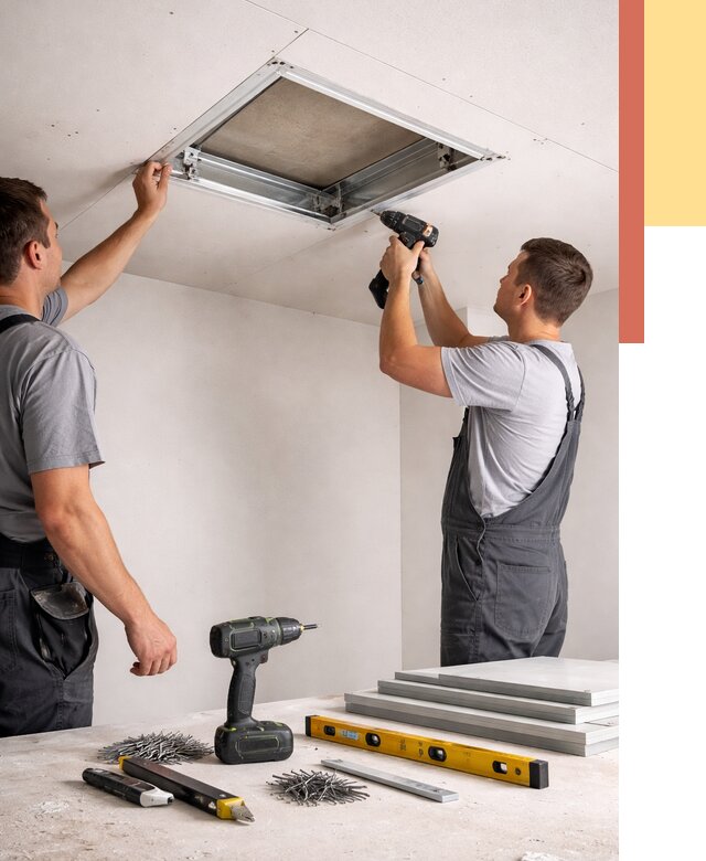 Установка люка в потолок ГКЛ в Магадане от 2556 руб. под ключ | ОТДЕЛОЧНИК-Мгд