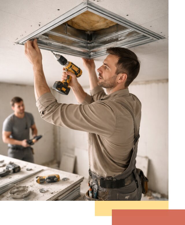 Монтаж люка в потолок из ГКЛ в Магадане