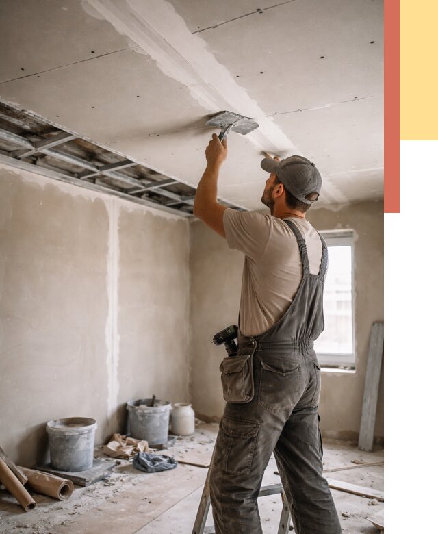 Ремонт потолка из гипсокартона в Магадане от 664 руб./м² — быстро и недорого | ОТДЕЛОЧНИК-Мгд