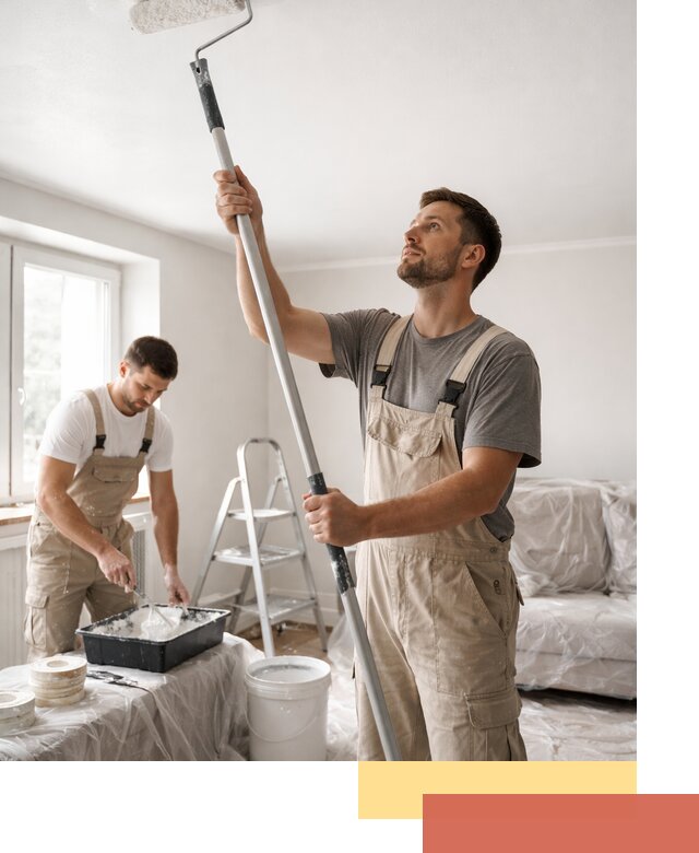 Покраска потолка водоэмульсионной краской в Магадане