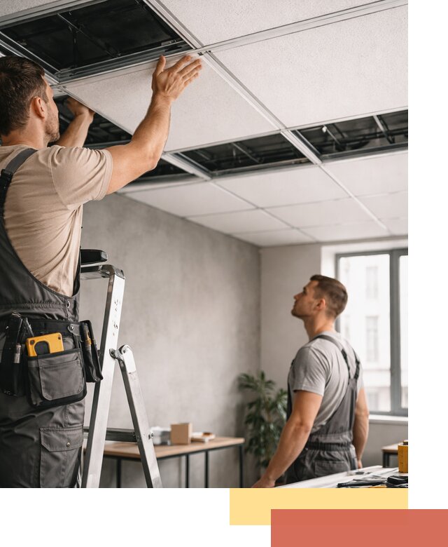 Монтаж потолочной плитки в Магадане качественно и в срок