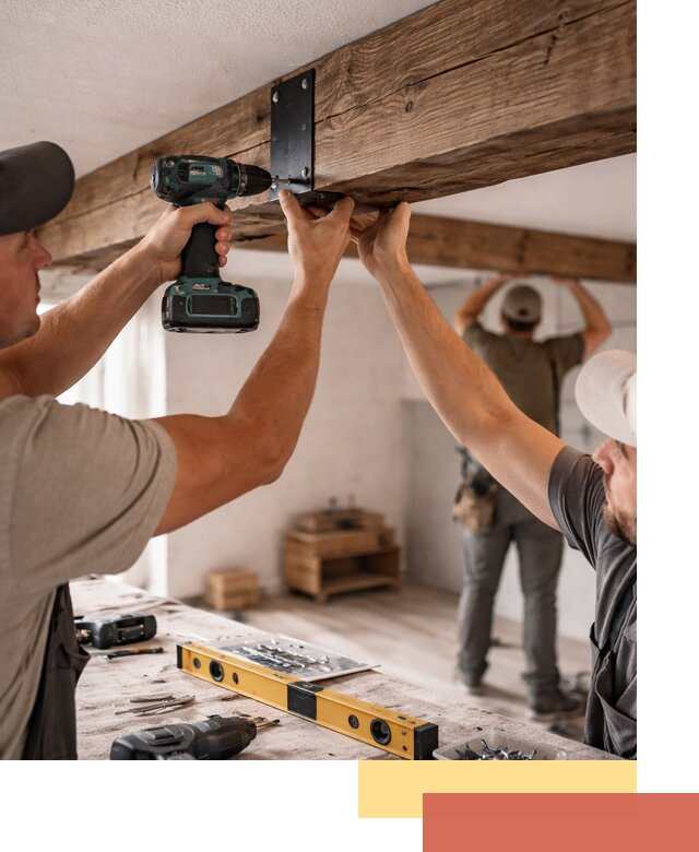 Монтаж декоративных потолочных балок в Магадане