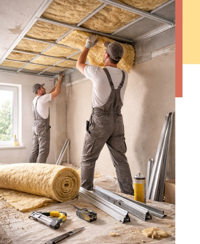 Утепление потолка в Магадане от 7361 руб/м2 — недорого, быстро, под ключ | ОТДЕЛОЧНИК-Мгд