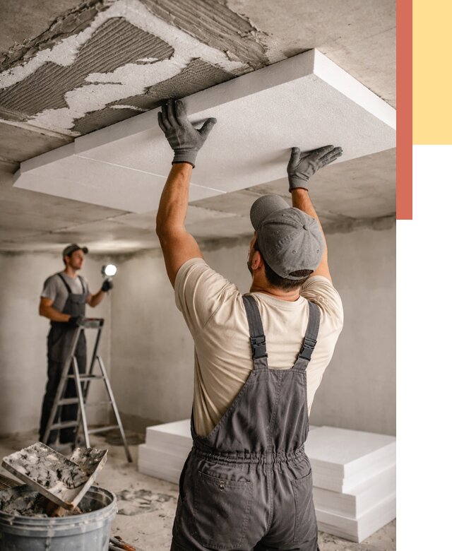 Утепление потолка пенопластом в Магадане от 4600 руб/м2 — недорого и быстро | ОТДЕЛОЧНИК-Мгд